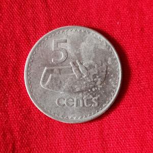 Fiji 5 Cents 1974 - Copper-Nickel Coin - Dia 19.41 mm