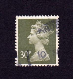 গ্রেট ব্রিটেন ৩০p রানী এলিজাবেথ দ্বিতীয় Stamps, Used
