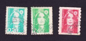 ফ্রান্স Marianne of Briat ৩ Stamps, Used
