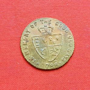 যুক্তরাজ্য Token - George III ১৭৮৮ - Brass - ব্যাস ২২ মিমি