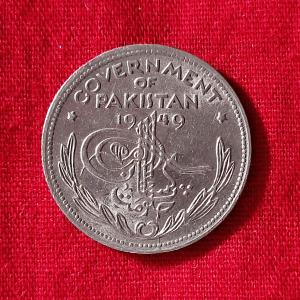 Pakistan ¼ Rupee 1949 - Nickel Coin - Dia 19 mm