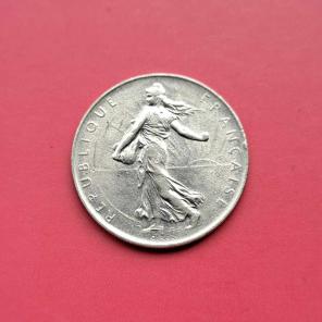 France 1 Franc 1973 - Nickel Coin - Dia 24 mm
