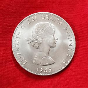যুক্তরাজ্য Churchill ১ Crown - এলিজাবেথ II ১৯৬৫ - Copper-Nickel মুদ্রা - ব্যাস ৩৮.৬১ মিমি