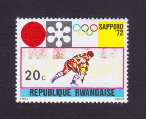 রুয়ান্ডা ১৯৭২ শীতকালীন অলিম্পিক খেলা - জাপান ডাকটিকেট MNH