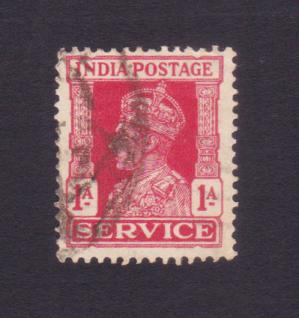 ভারত (British) King George VI - ১ Anna Service Stamps, Used