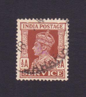 ভারত (British) King George VI - Half Anna Service Stamps, Used
