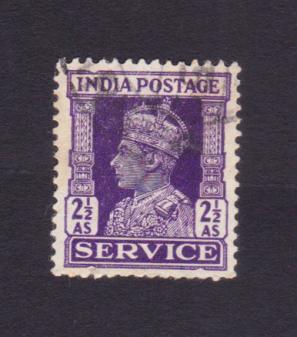 ভারত (British) King George VI - ২ ১/২ Annas Service Stamps, Used