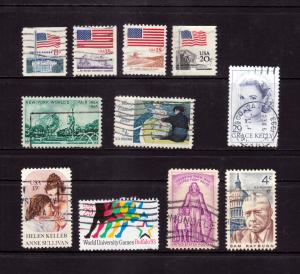 USA 11 Different Used Stamps Lot