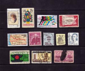 USA 12 Different Used Stamps Lot