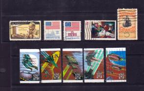 USA 10 Different Used Stamps