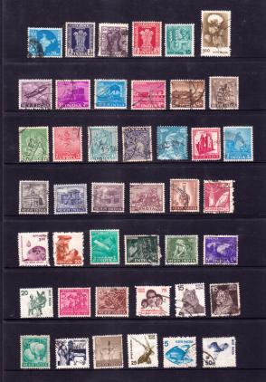 India Small Collection of 43 Different Stamps Used
