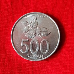 ইন্দোনেশিয়া ৫০০ রুপিয়াহ ২০০৩ - অ্যালুমিনিয়াম মুদ্রা - ব্যাস ২৭.২ মিমি