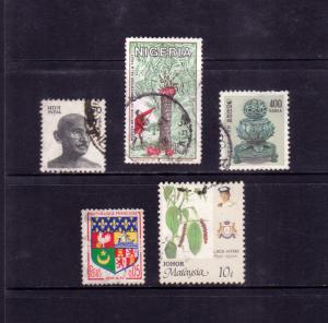 5 Different Used Stamps