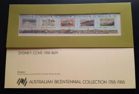 Presentation Pack: Australia Bicentennial Sydney Cove, Strip of 5, MNH