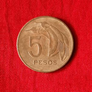 Uruguay 5 Pesos 1968 - Nickel-Brass Coin - Dia 20 mm