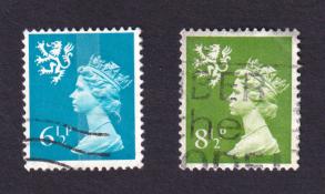 Wales (UK) 1976 Queen Elizabeth II - New Values 2v Stamps, Used - Complete Set