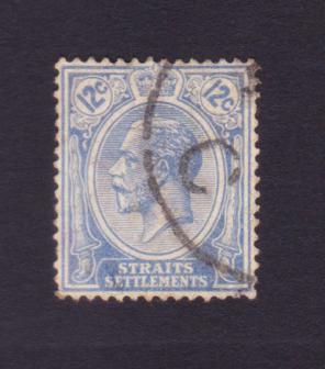 Straits Settlements 12c King George V Stamps, Used