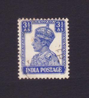 India (British) 3 1/2 As King George V Stamps, Used