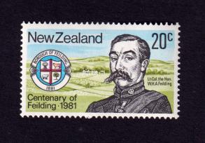 New Zealand 1981 20c Centenary of Feilding Stamps MNH