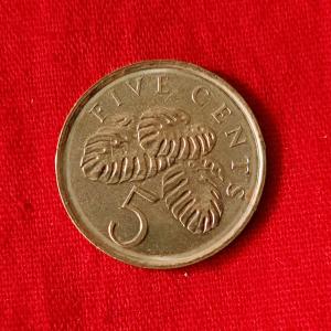 Singapore 5 Cents 2011 - Aluminium Bronze Coin - Dia 16.75 mm