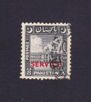 Pakistan 1949 8 As Black Overprinted Service, Used - Sg031 - High Catalogue Value