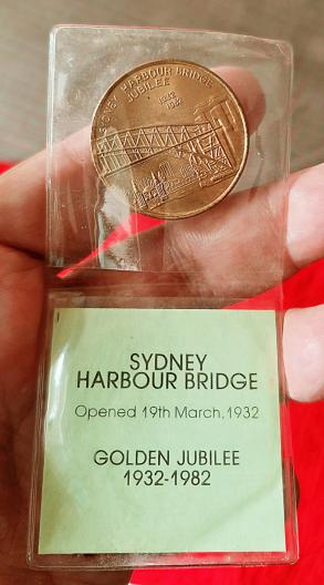 Australia Sydney Harbour Bridge 50 Years Jubilee 1982 - Brass Medal - Dia 31.7 mm