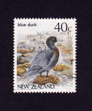 New Zealand 1987 Native Birds 40c Blue Duck Stamps, Used
