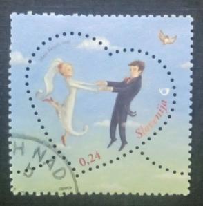 Slovenia - 2007 Odd (Hearts) Shaped Greetings Stamp, 1v Used