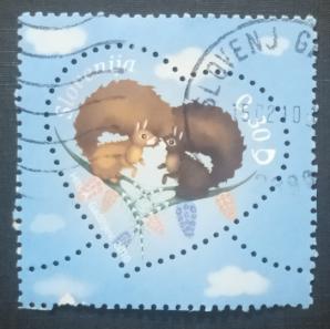 Slovenia - 2010 Odd (Hearts) Shaped Greetings Stamp - Love, 1v Used