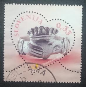 Slovenia - 2014 Odd (Hearts) Shaped Greetings Stamp, 1v Used