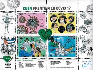 Cuba - 2021 Combat Corona Campaign - Campaign Against Covid-19, MNH Souvenir Sheet