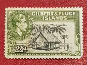 Gilbert and Ellice Islands George Vl - Two and A Half Penny, MH