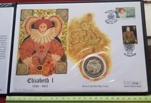 PNC: Elizabeth I Silver Proof Coin Cover, Limited Edition:400 Only with Coa