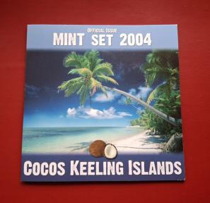 Cocos Keeling Islands 2004 Coin Set in Official Limitted Edition (5000 Pcs) Folder
