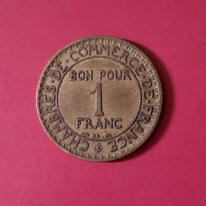 France 1 Franc 1921 - Copper-Aluminium Coin - Dia 23 mm