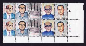 Bangladesh 2020 Jail Killing Block of 10 Stamps with Color Guide MNH