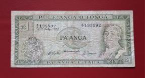 Tonga 1pa'Anga- Queen Salote Tupou Lll 1972 Fine Condition (Scarce)