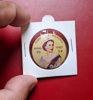 Australia/ Nz 1954 Royal Visit- Q E 2 Souvenir Coat Pin