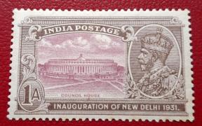 India (British) 1931 K G V - 1 Anna Council House, MH