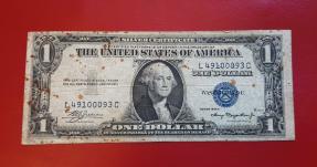 USA 1 Dollar Silver Certificate 1935, Fine Condition