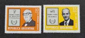 Argentina 1976 on Noble Prize Winners, 2v, MNH
