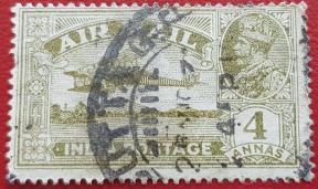 India (British) George V - 4 Anna Airmail, Used