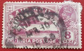 India (British) George V-8 Annas Airmail, Used