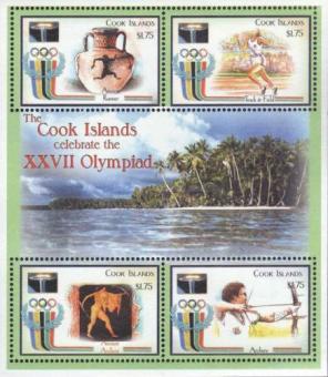 Cook Islands - 2000 Olympic Games - Sydney, Australia, MNH Souvenir Sheet