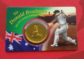 Australia 2001 Don Bradman Limited Edition Tribute Coin in Folder