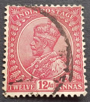 India (British) King George V -12 As, Used