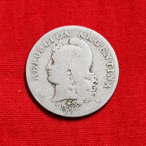 Argentina 20 Centavos 1896 - Copper-Nickel Coin - Dia 21 mm