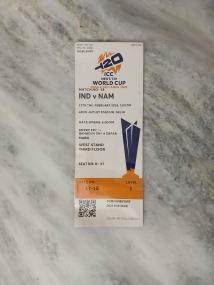 ICC Men Cricket T20 World Cup 2026 Match Ticket