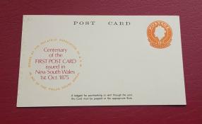 Australia Q E2 -18c Postcard, Centenary of First Pslost Card N S W 1875, Unused