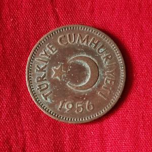 Turkey 25 Kurus 1956 - Brass Coin - Dia 22.6 mm